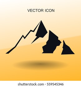 Mountains icon vector illustration