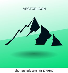 Mountains icon vector illustration