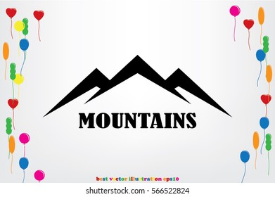 mountains icon vector illustration.