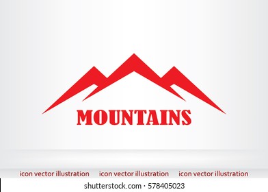 mountains icon vector illustration.