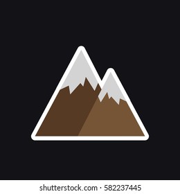 mountains icon. vector illustration