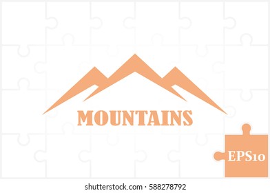 mountains icon vector illustration