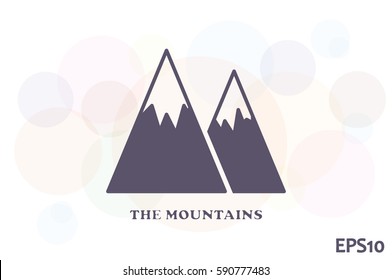 Mountains icon vector illustration.