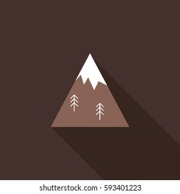 mountains icon. vector illustration