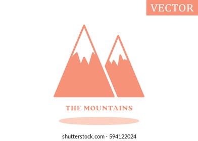 Mountains icon vector illustration.