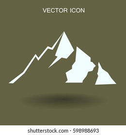 Mountains icon vector illustration