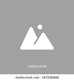 mountains icon. Vector illustration EPS 10.