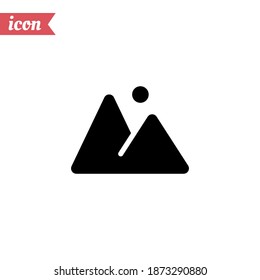 mountains icon. Vector illustration EPS 10.