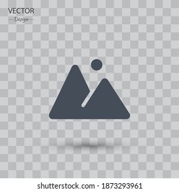 mountains icon. Vector illustration EPS 10.