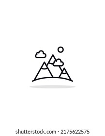 ilustración del vector de icono de las montañas, eps 10