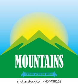  Mountains icon vector illustration EPS 10.