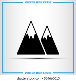Mountains icon vector illustration eps10.