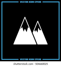 Mountains icon vector illustration eps10.