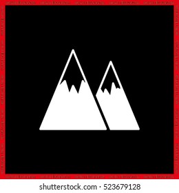 Mountains icon vector illustration eps10.