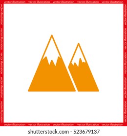 Mountains icon vector illustration eps10.
