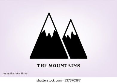 Mountains icon vector illustration eps10. 