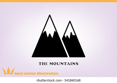 Mountains icon vector illustration eps10.