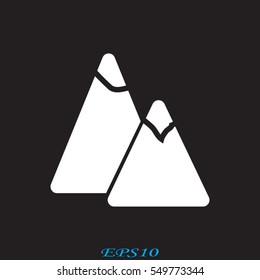 mountains, icon, vector illustration eps10