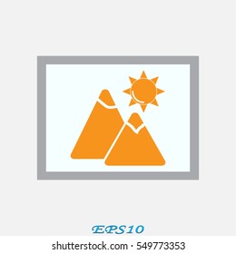 mountains, icon, vector illustration eps10