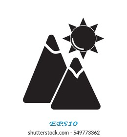 mountains, icon, vector illustration eps10