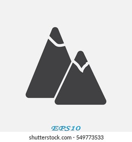 mountains, icon, vector illustration eps10