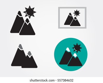 mountains, icon, vector illustration eps10