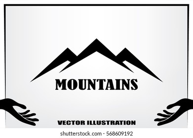mountains icon vector illustration eps10.