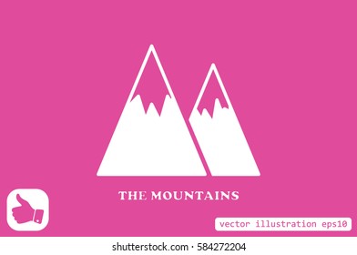 Mountains icon vector illustration eps10. 