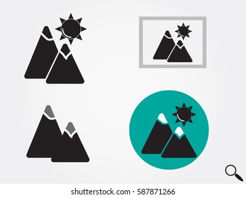 mountains, icon, vector illustration eps10