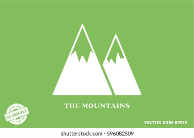 Mountains icon vector illustration eps10. 
