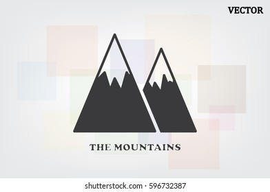 Mountains icon vector illustration eps10. 
