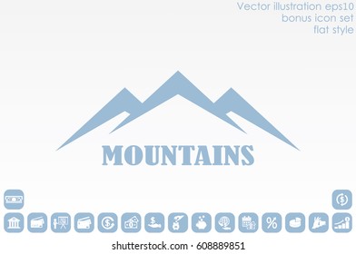 mountains icon vector illustration eps10.