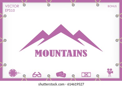 mountains icon vector illustration eps10.