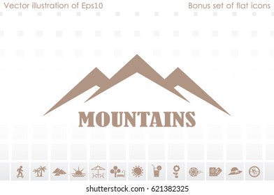 mountains icon vector illustration eps10.