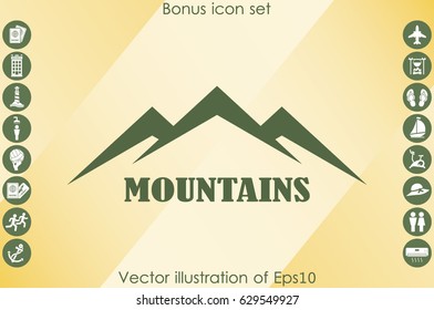 mountains icon vector illustration eps10.