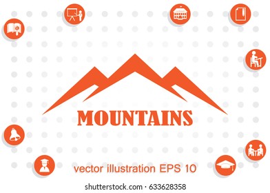 mountains icon vector illustration eps10.