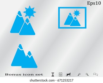mountains, icon, vector illustration eps10