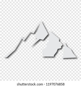 Mountains icon vector illustration. Flat design.