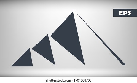 Mountains icon vector illustration. Logo template