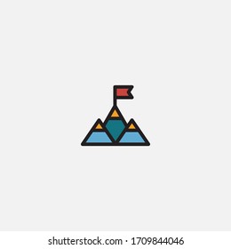 mountains icon vector illustrator sign