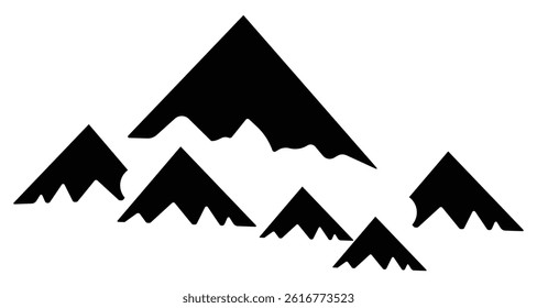 Mountains icon vector, landscape symbol set. vector illustration.