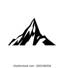 Conjunto de vectores de iconos de las montañas. colección de signos de ilustración de aumento. símbolo o logotipo de naturaleza silvestre.