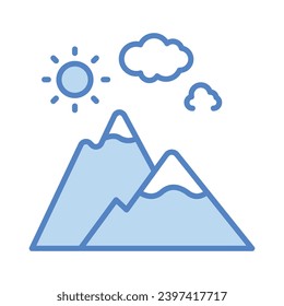 Mountains icon vector stock illustration