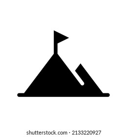 Ilustración de diseño del símbolo del vector de iconos de las montañas