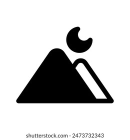 Mountains Icon Vector Symbol Design Illustration