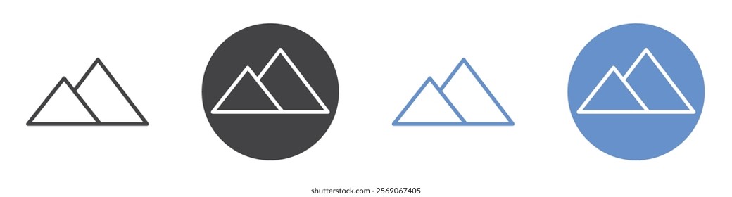 Mountains icon vector symbol outline sign