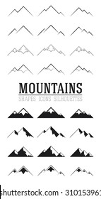 Mountains icons collection. Element for your logos.