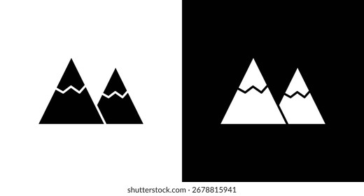 Iconos de montañas. icono de Vector de glifo. Ilustración vectorial EPS 10