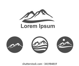 Mountains Icons - logo design elements