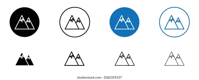 Mountains icons pack vectors for app and web ui designs